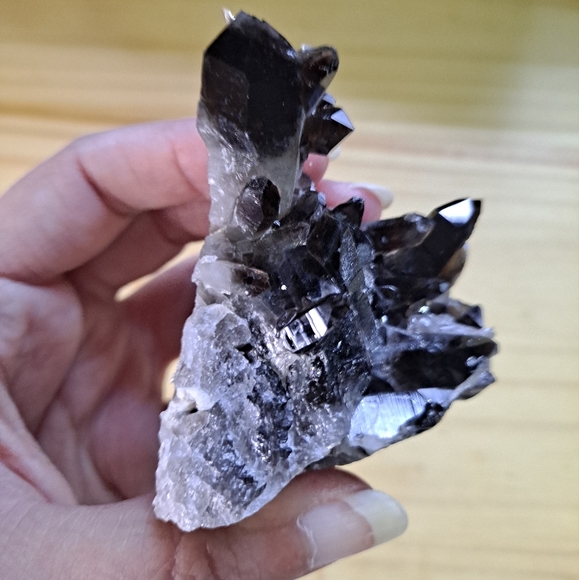 Unique Smoky Quartz Crystal Cluster - Picture 4 of 8